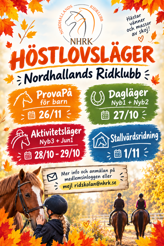 Höstlov på Nordhallands Ridklubb!