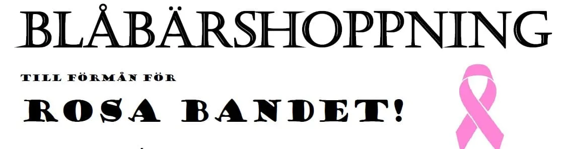 BLÅBÄRSHOPPNING/PAY JUMP TILL FÖRMÅN FÖR ROSA BANDET 29/10-24!