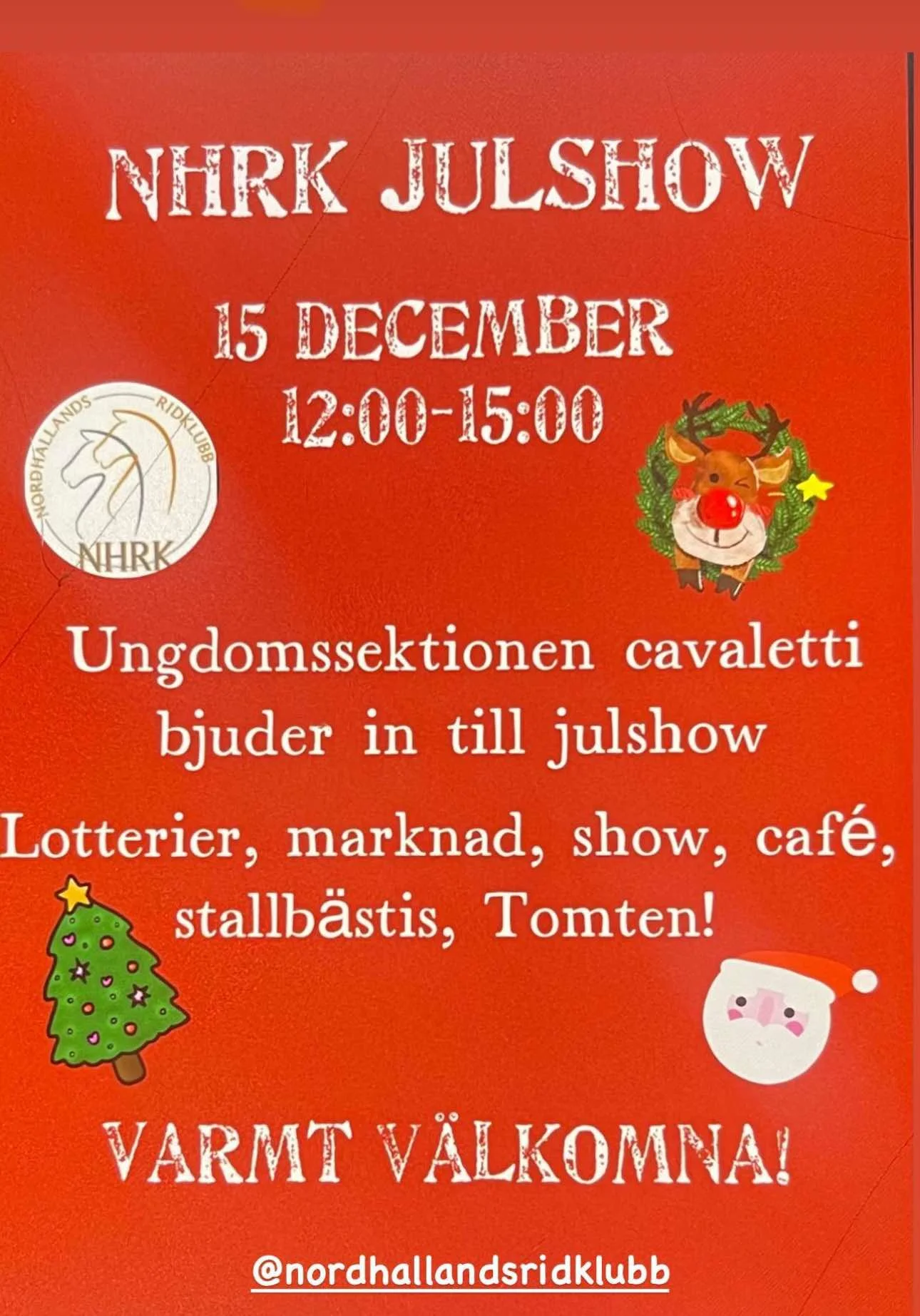Julshow på NHRK 15 december kl 12:00-15:00
